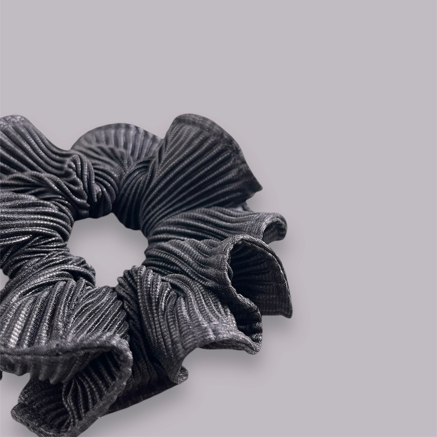 Chouchou Noir Plissé