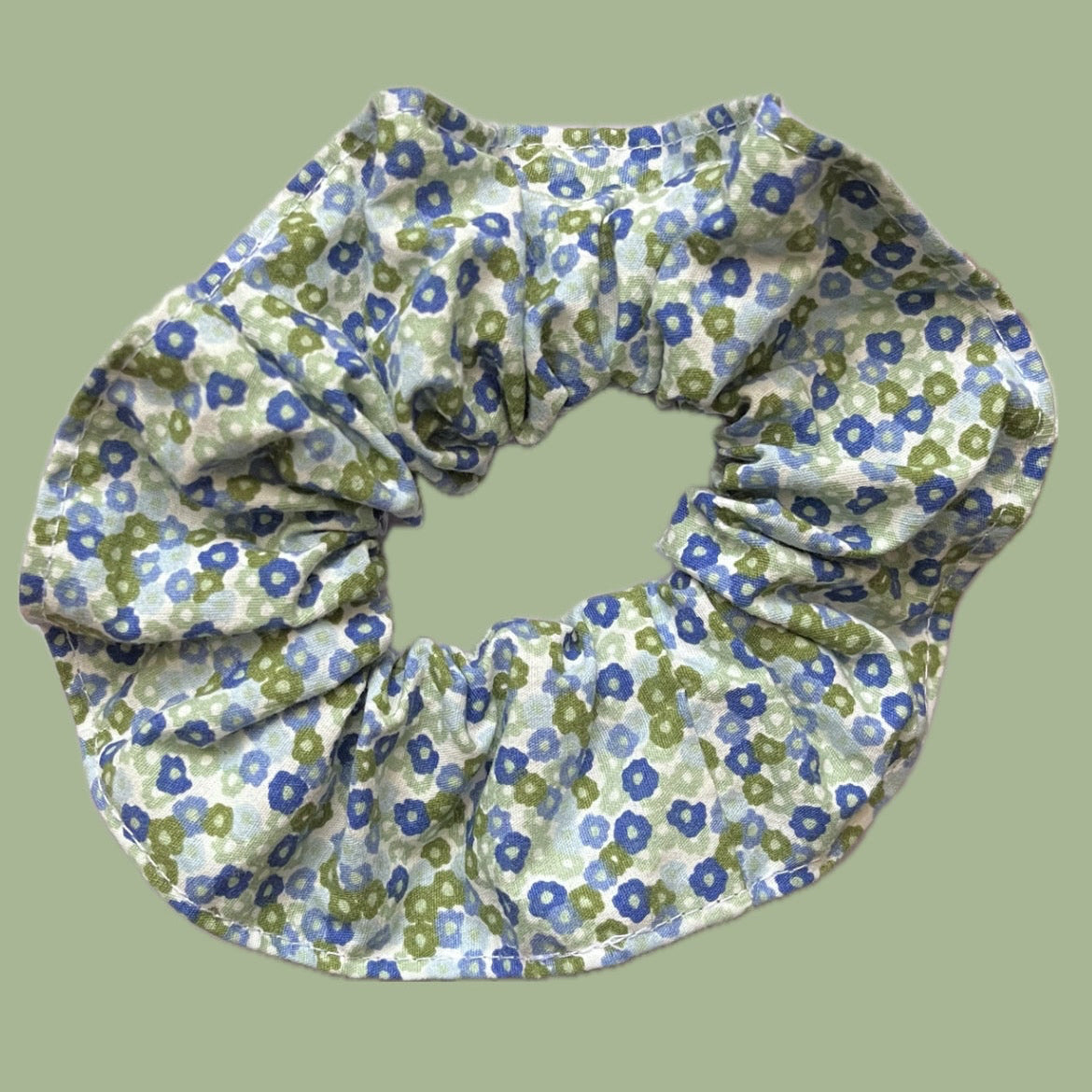 Chouchou Fleuri Bleu