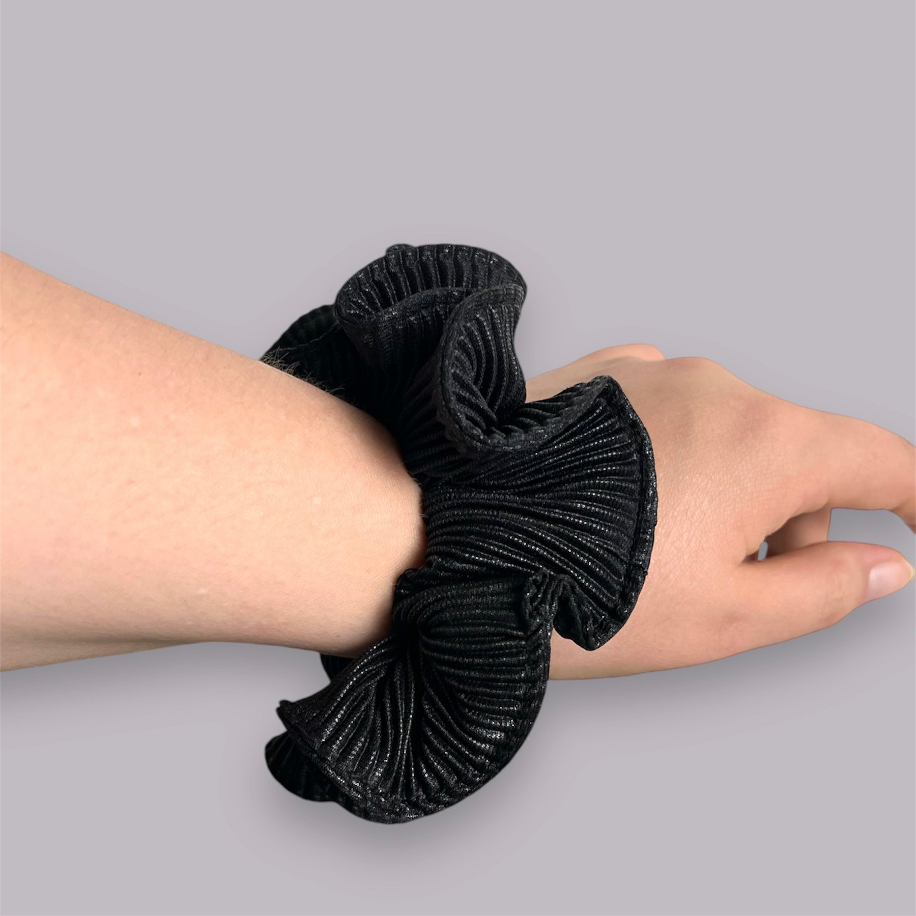 Chouchou Noir Plissé