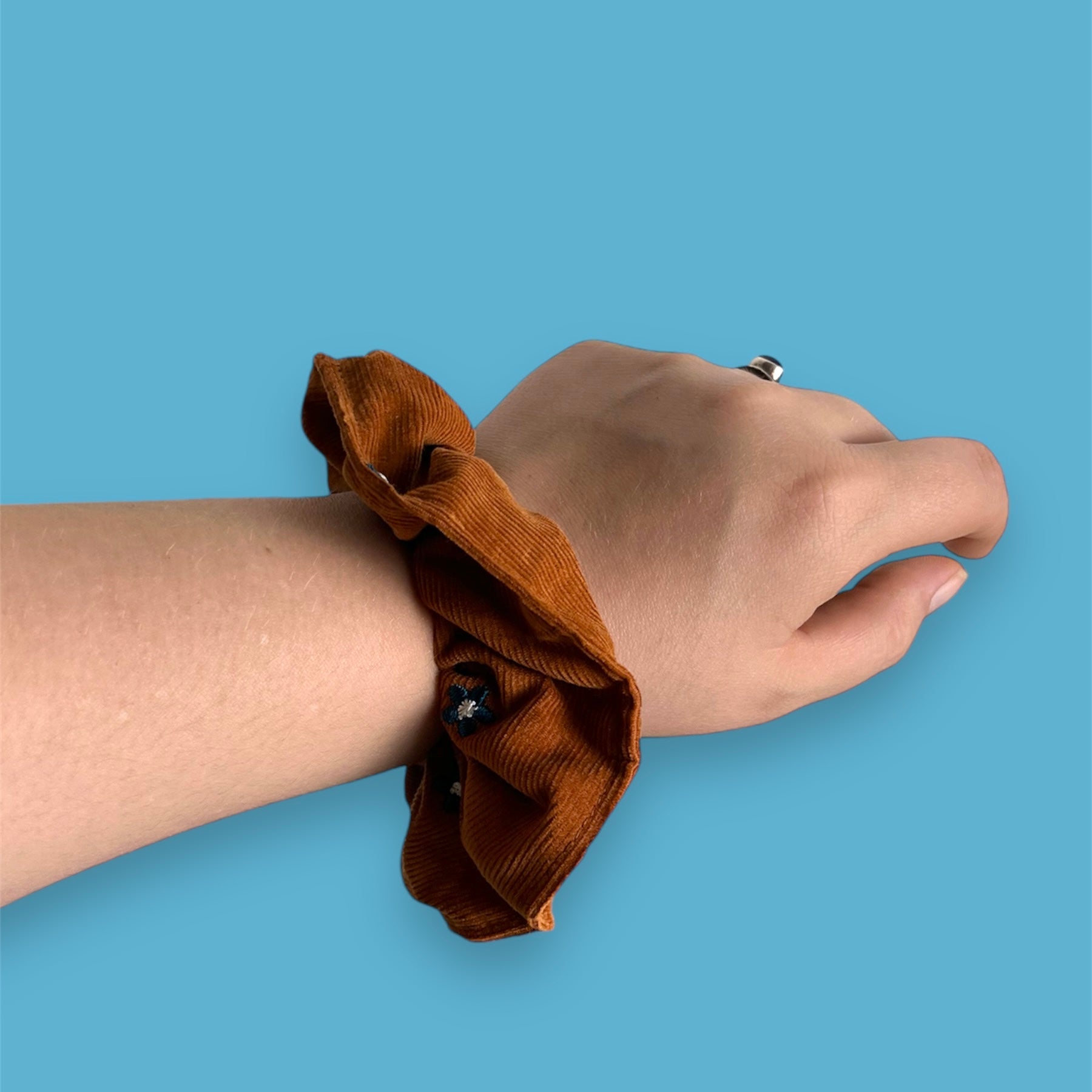 Chouchou Fleurs Bleues